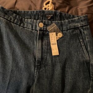 J. Crew Dark Blue Denim Trousers